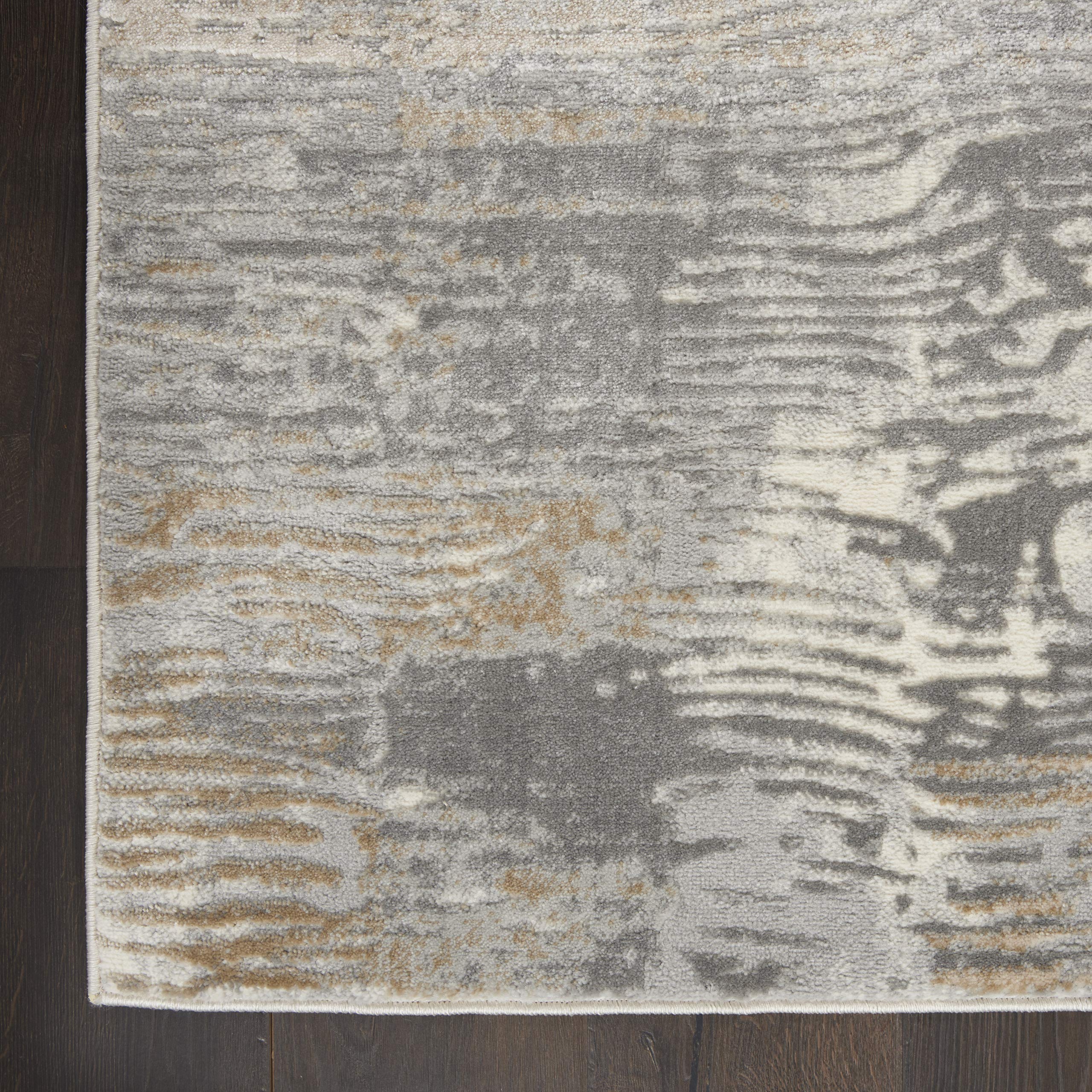 Nourison Solace Modern Abstract Grey/Beige 5'3