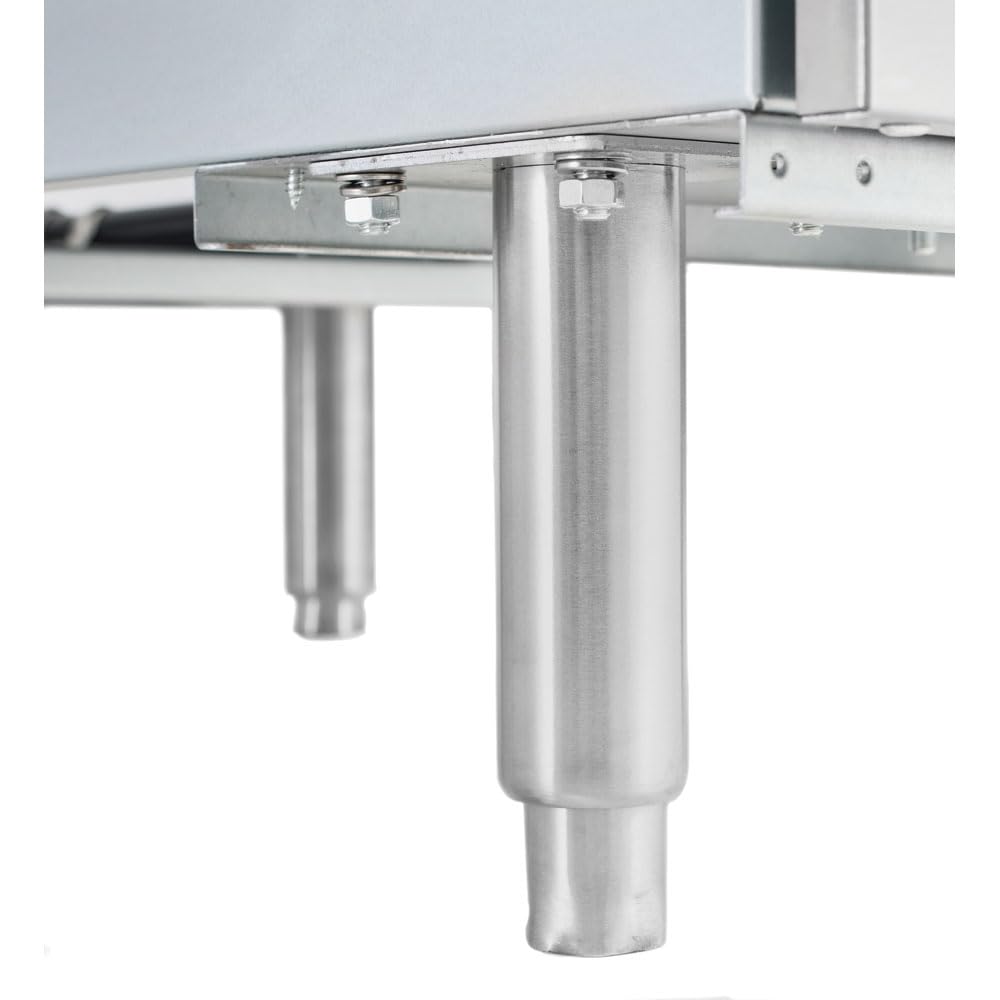 Kratos Commercial Gas Floor Deep Fryer - 70-100 lb Oil Capacity, 5 Heating Tubes, 150000 BTU, Stainless Steel with 2 Fryer Baskets (29Y-012-NAT) - Perfect for Restaurants, Food Trucks & Catering Businesses