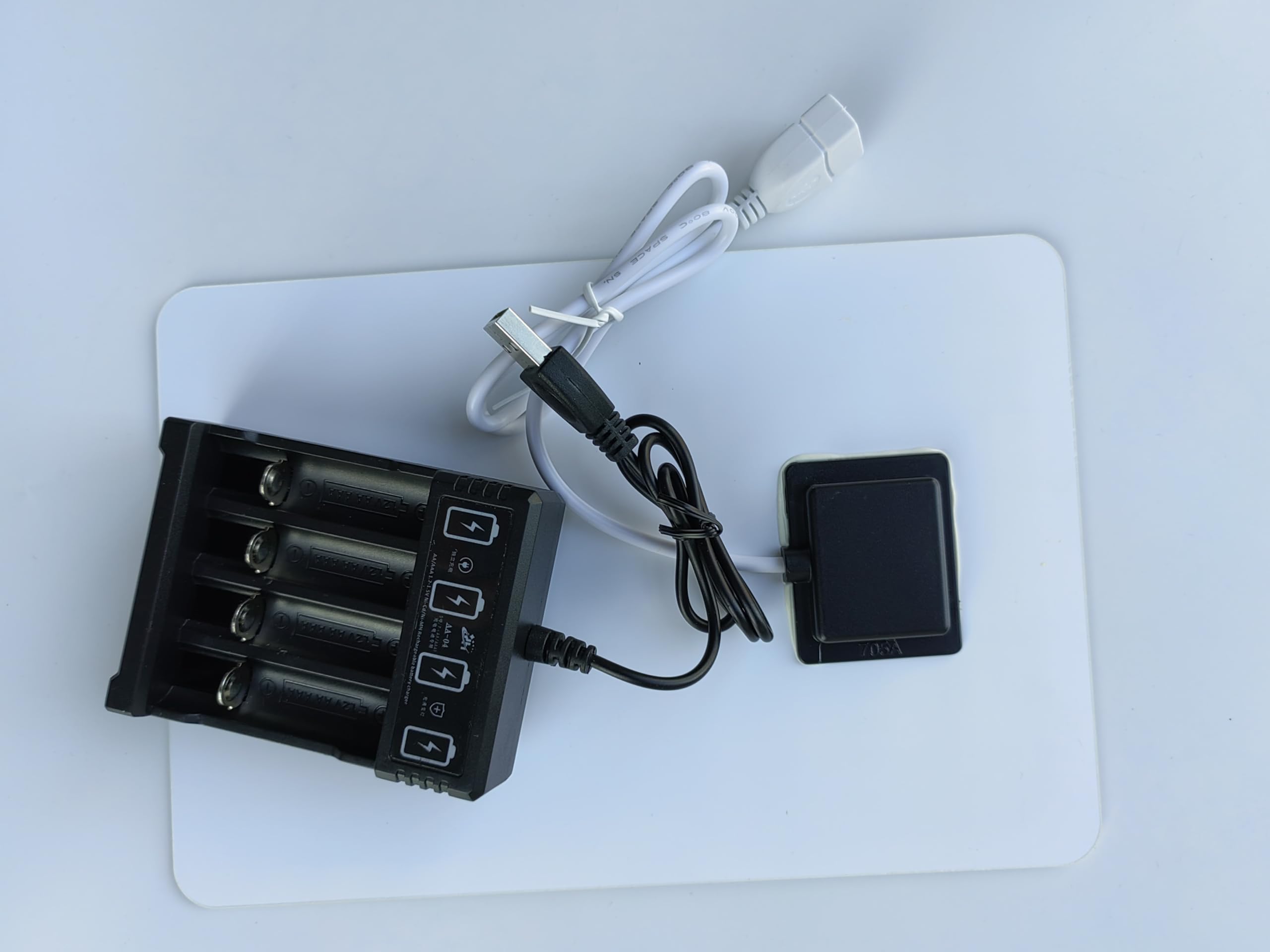 Portable 5W Solar Battery Charger for AA & AAA Ni-MH/Ni-CD Rechargeable Batteries with USB Output - Charge Phones & Devices Anywhere - Perfect for Camping, Hiking & Emergency Power Backup