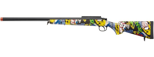 Double Bell VSR-10 Airsoft Bolt Action Sniper Rifle - 575 FPS High Power, Graffiti Camo Design | Perfect for Outdoor Tactical Games & Target Shooting
