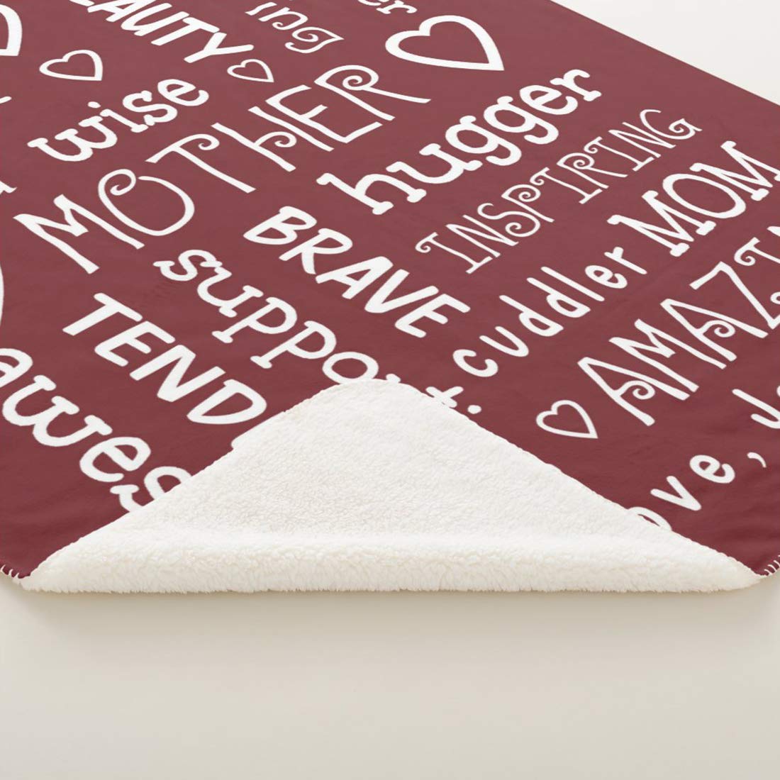 Custom Personalized Blanket for Mom from Daughter & Son - Mothers Day Gift with Kids Names - 'To My Mom We Love You' Sherpa Throw Blanket 60