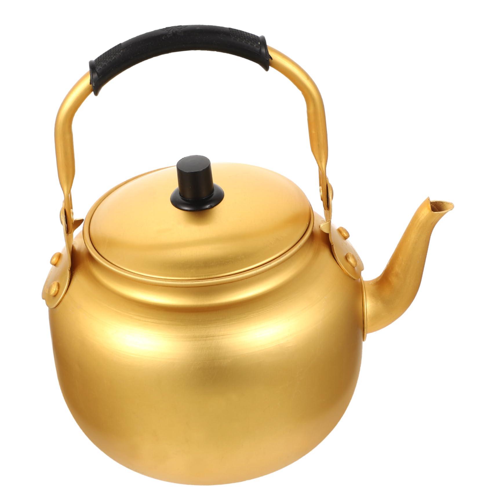 DOITOOL 2L Aluminum Tea Kettle - Vintage Korean Style Coffee Pot & Traditional Rice Wine Kettle for Stovetop Use - Perfect for Pouring Hot Water, Serving Tea, Coffee or Traditional Korean Beverages in Home Kitchen