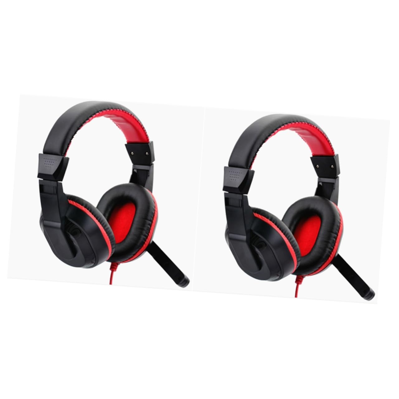 PartyKindom 2-Pack Over-Ear Noise Cancelling Headphones with Wired Connection for Computer & Laptop - Perfect for Office Work, Online Classes, Gaming & Travel