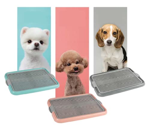 Alpha Dog Series Indoor Dog Potty Training Tray - Leak-Proof & Easy Clean Toilet Pad Holder for Small & Medium Dogs - Portable & Durable Puppy Training Solution (Pink) - Perfect for Apartments, Travel & Housebreaking