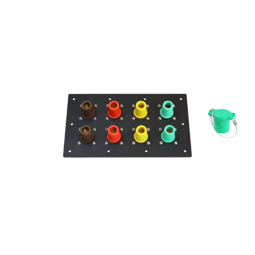 800A Non-Metallic Female Threaded Post 8-Position CAM Lock Panel - Perfect for Industrial Power Distribution & Electrical Panel Connections