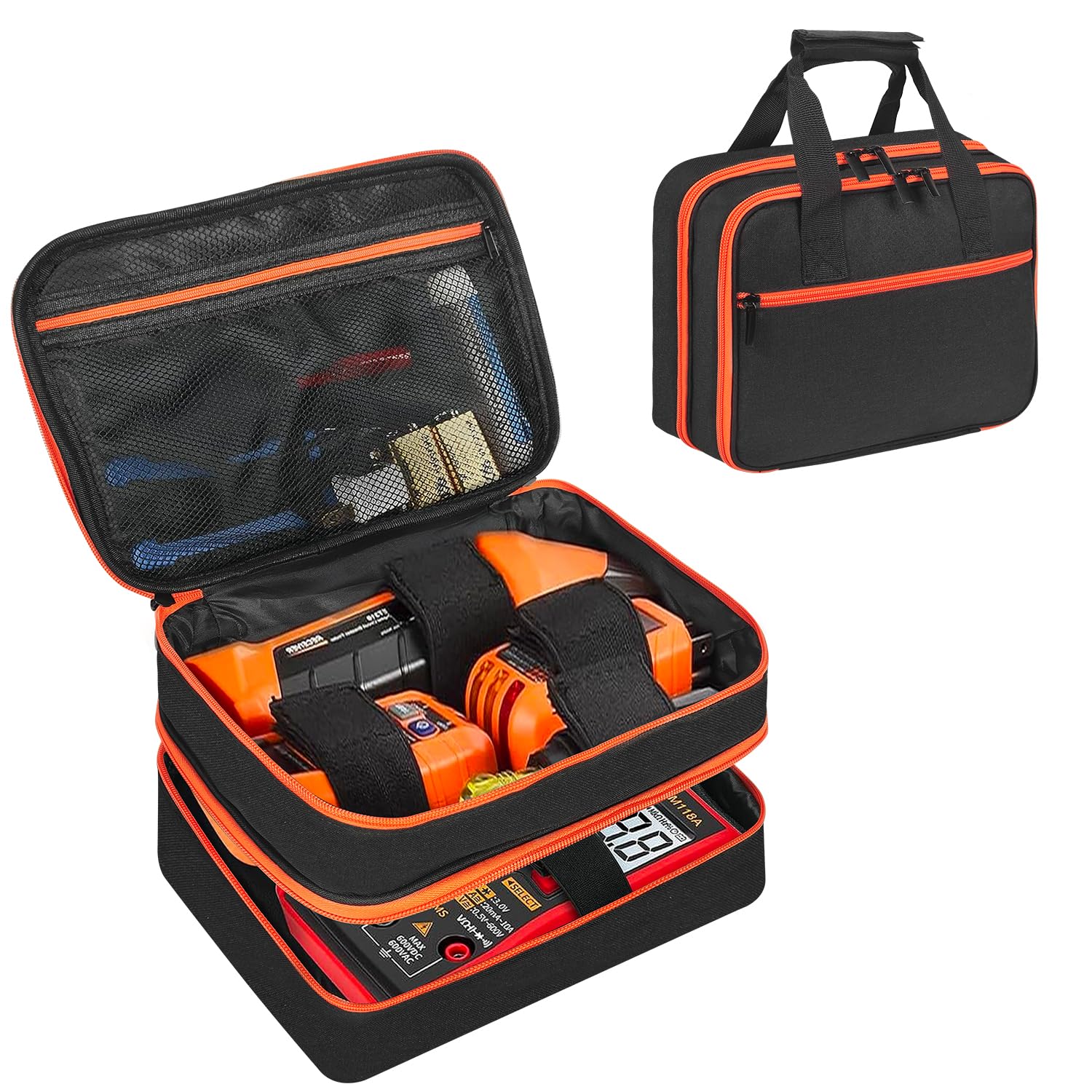 Kleiin Tools Et310 AC Circuit Breaker Carrying Bag - Compatible with GFCII Outlet, Electrical Test Tools, Digital Multimeter & Clamp Meter - Durable Storage Case for Home & Professional Electricians | Perfect for Tool Organization & On-Site Repairs