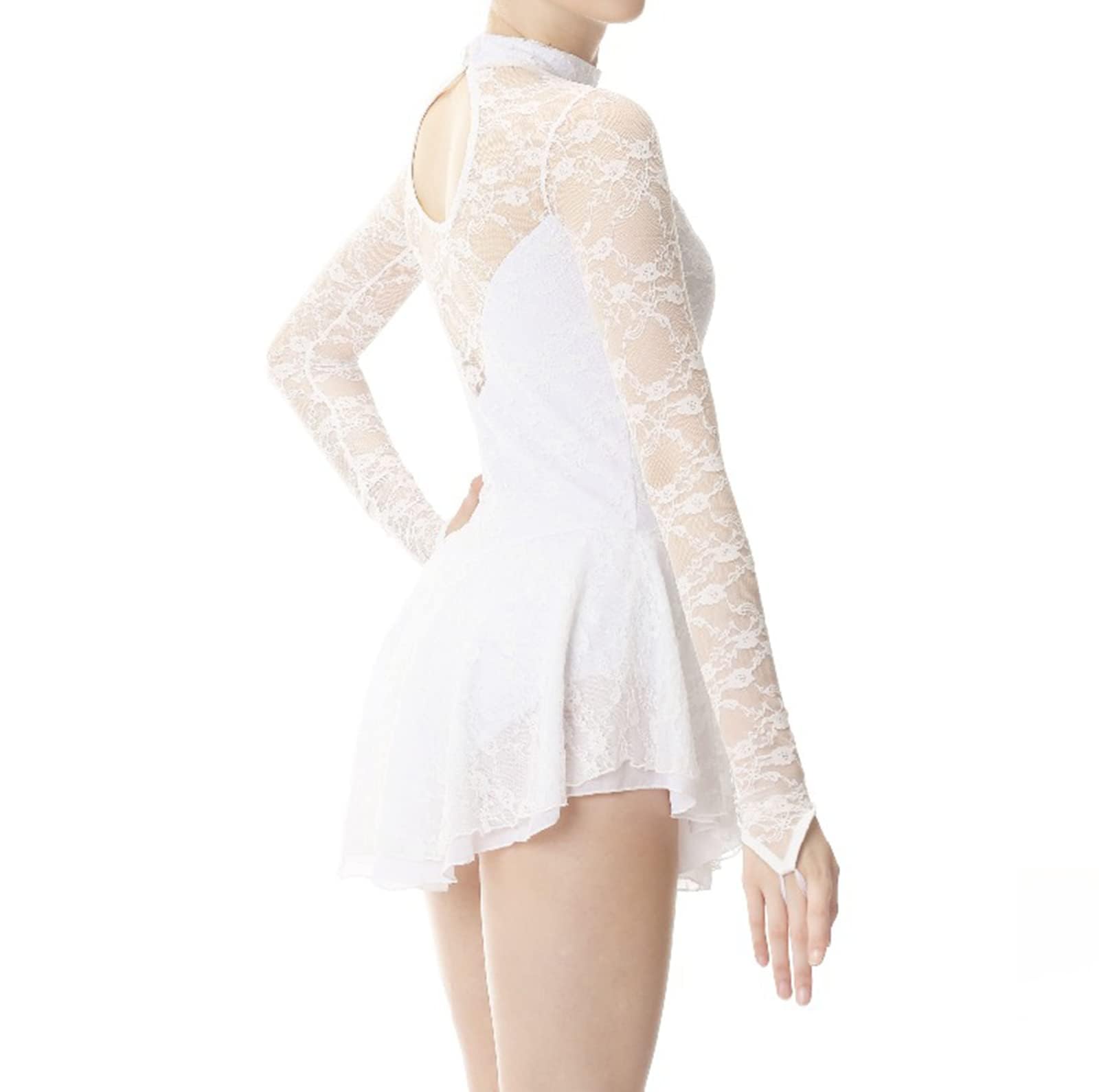 Elegant Lace Figure Skating Dress for Kids & Adults - Competition & Performance Costume - Ballet & Ice Skating Outfit for Shows & Recitals - Perfect for Ice Shows, Ballet Performances, and Skating Competitions