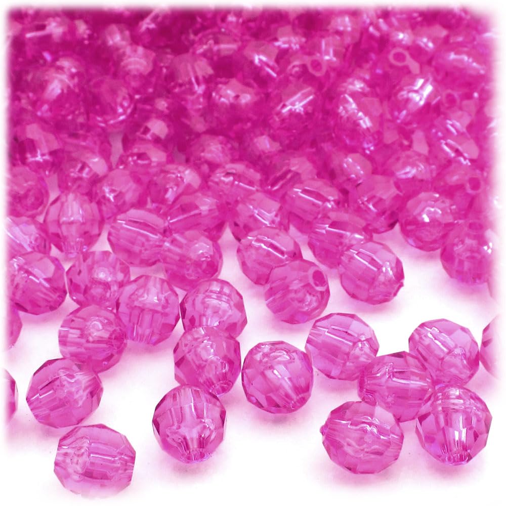 1,000pc 8mm Brown Faceted Plastic Transparent Round Beads for Jewelry Making, DIY Crafts, and Scrapbooking – The Crafts Outlet