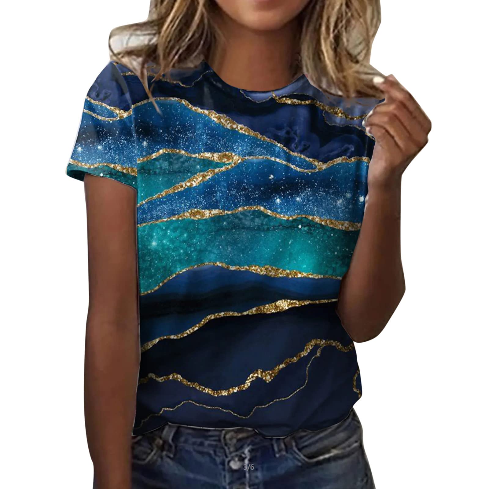 Women's Cute Summer Tops - Short Sleeve Loose Fit Tunic Tops for Business Casual Wear | Perfect for Office, Outings & Summer Vacation
