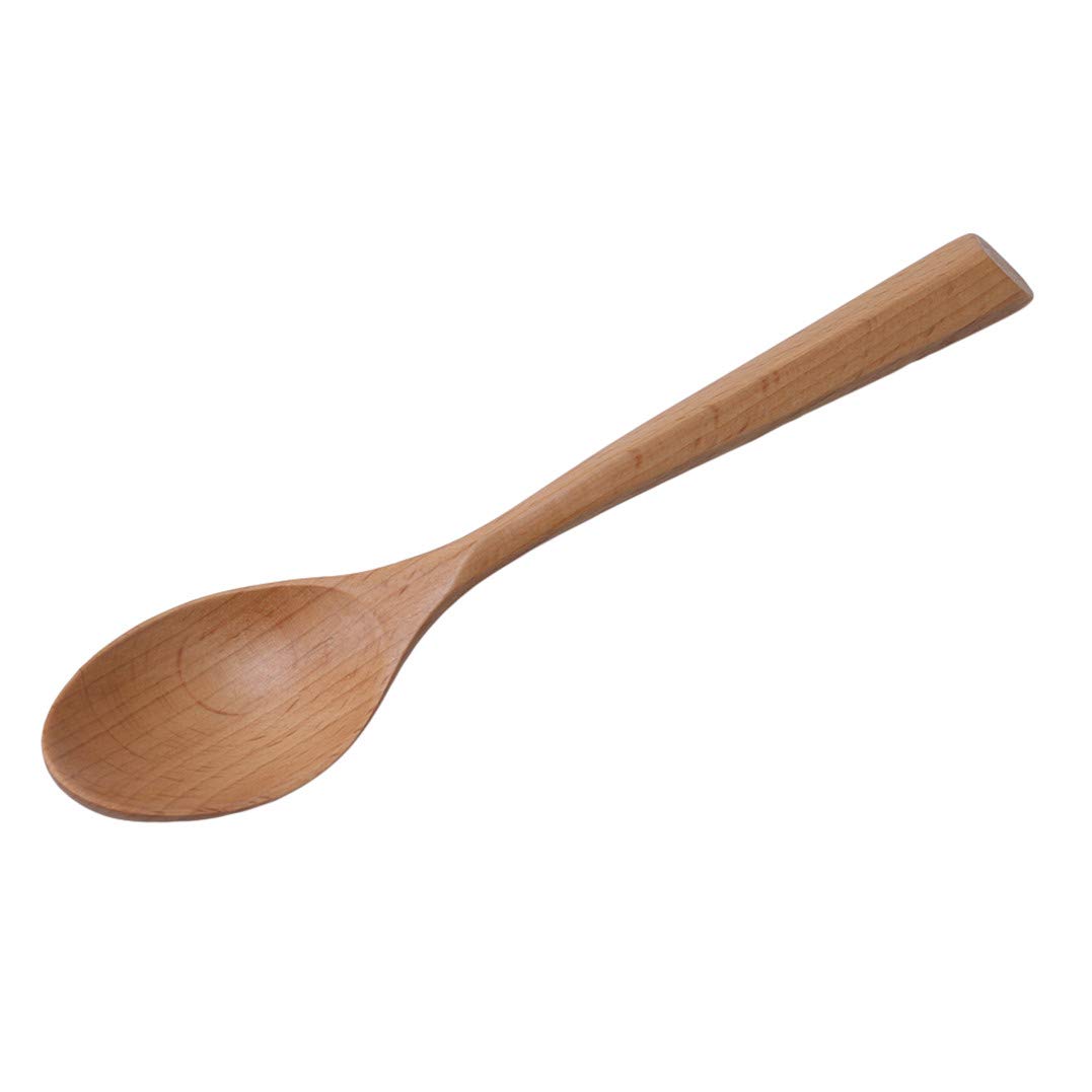 Japanese Korean Style Wooden Spoon - Portable Travel Tableware with Triangle Handle for Dining, Camping & Picnics