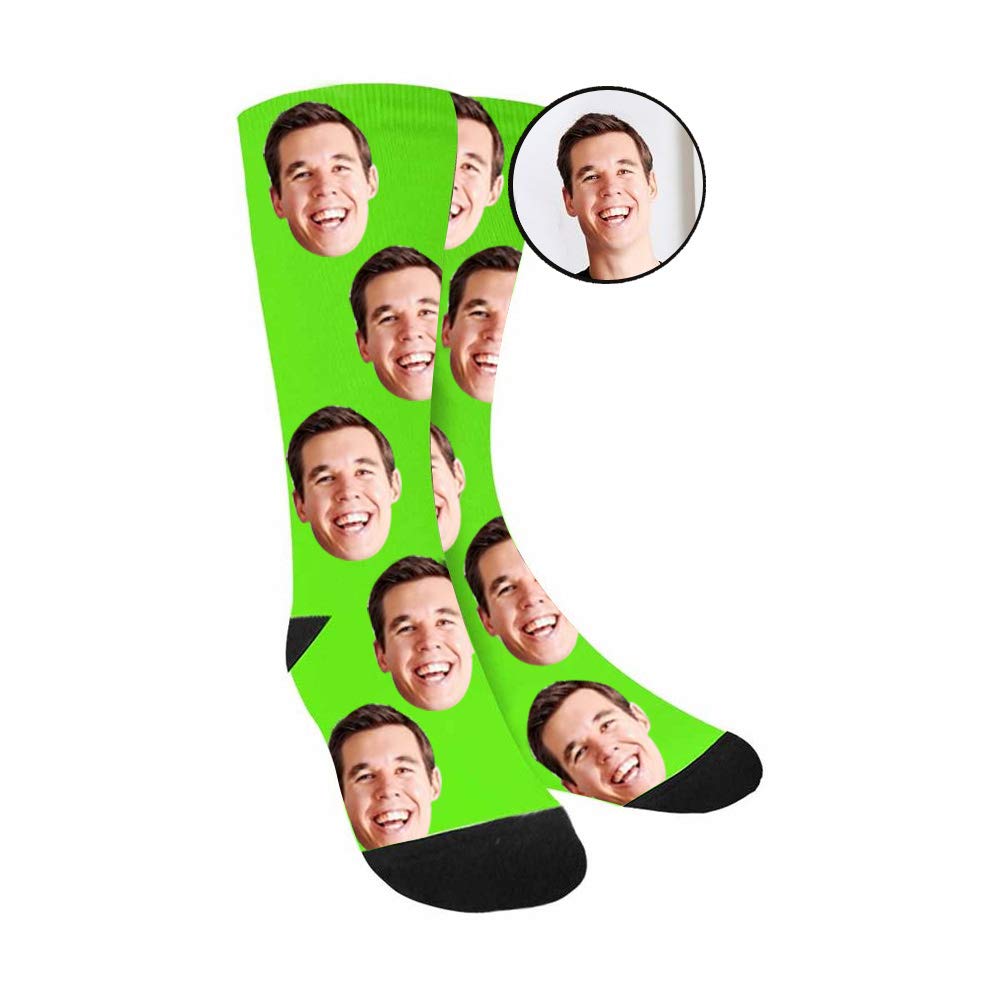 Custom Christmas Novelty Socks with Funny Print - Personalized Photo Socks for Couples, Men & Women | Unisex Crew Socks for Holiday Gifts, Christmas Parties & Family Reunions