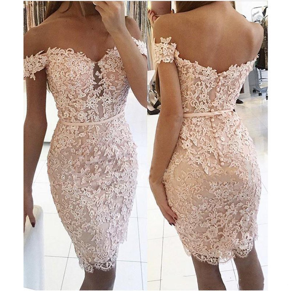 Sexy Mini Short Lace Homecoming Dress - Off Shoulder Cocktail Party Dress for Women | Perfect for Evening Parties, Prom Nights & Special Occasions