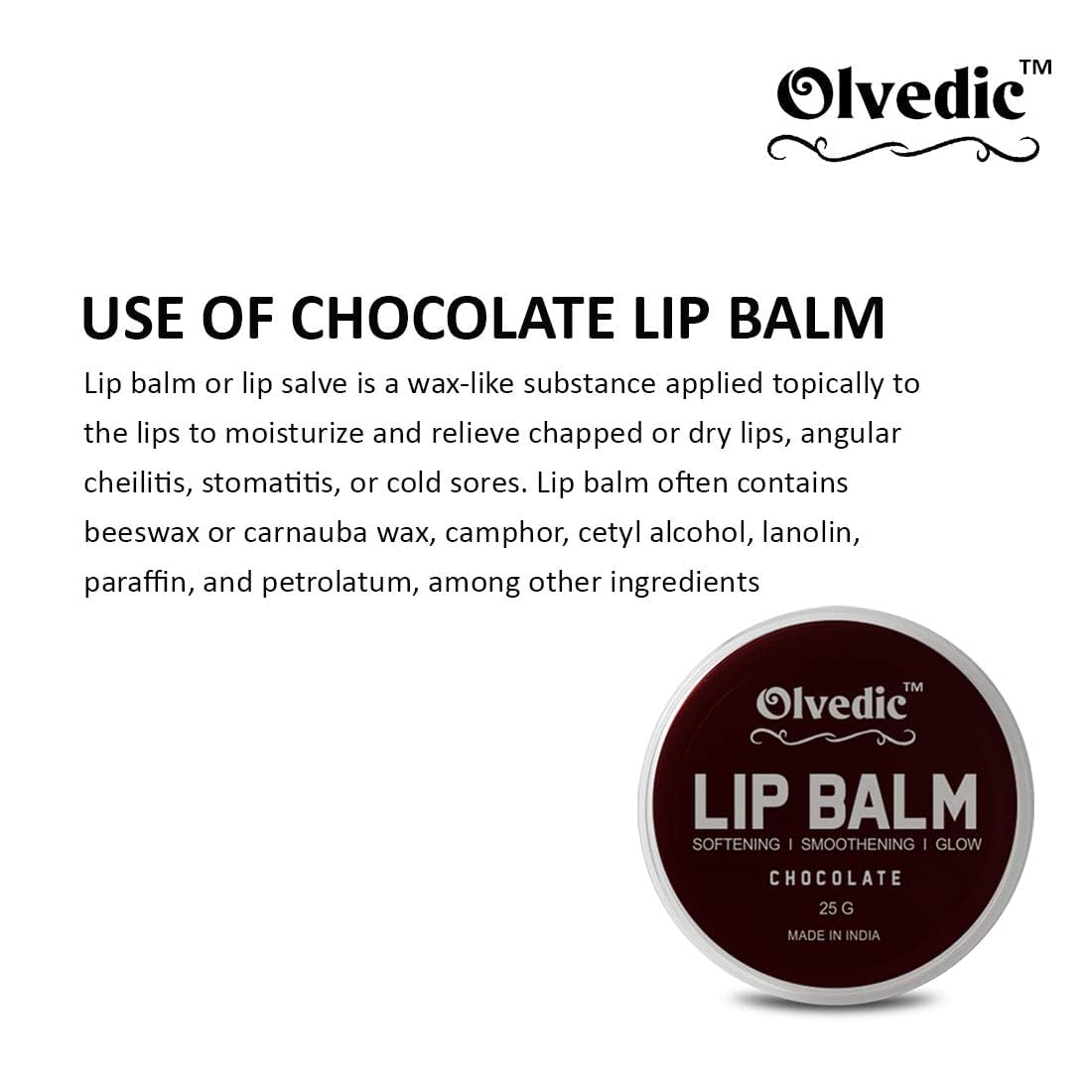 Lo.ve Lippy Hydra Lip Moisturizer Lip Balm - Chocolate Flavor, 25g | Ultra Hydrating & Nourishing Lip Care for Dry, Chapped Lips | Perfect for Winter, Travel & Daily Use