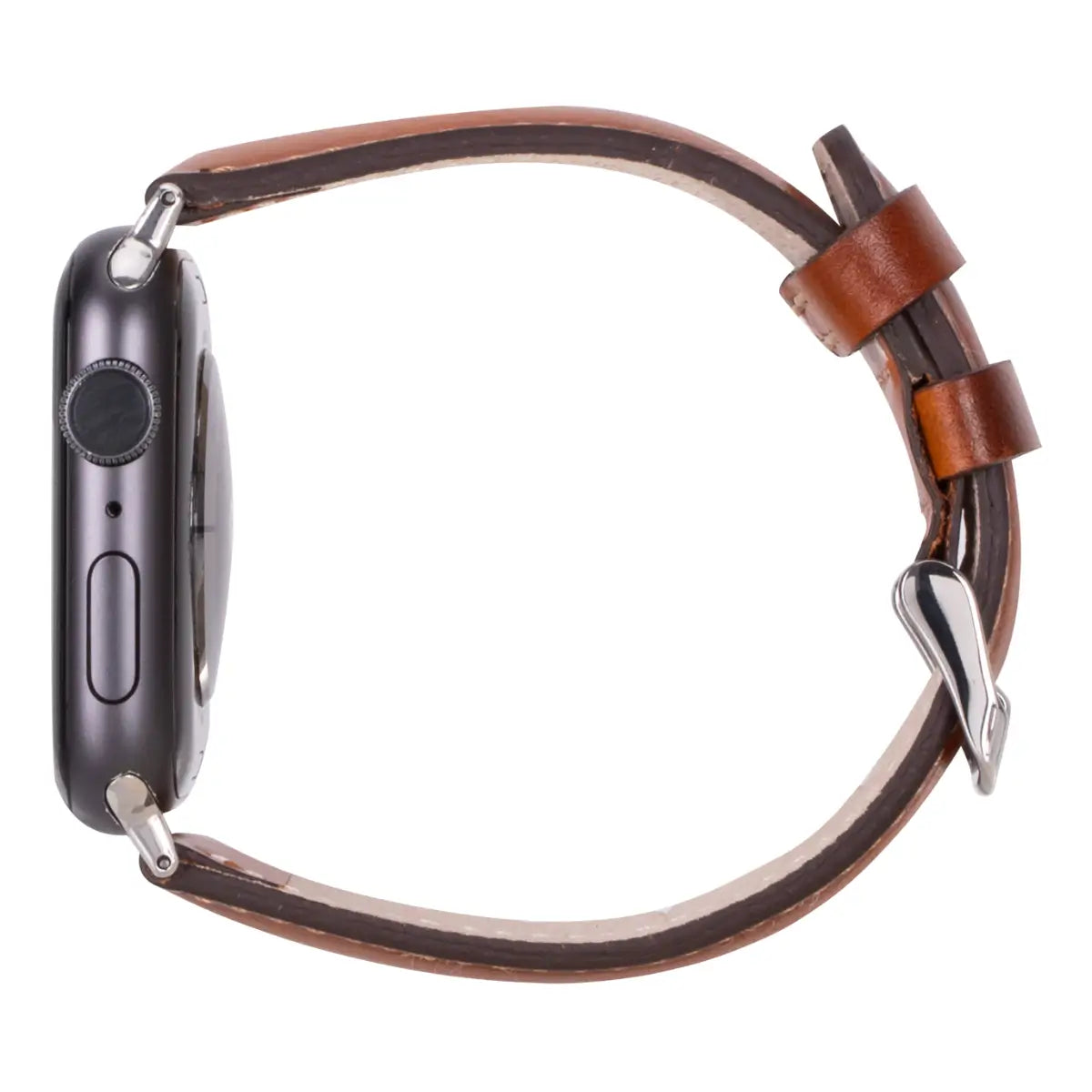 Premium Burnished Tan Leather Apple Watch Band - Classic & Stylish Replacement Strap for Apple Watch Series 1-9 - Perfect for Business, Casual & Everyday Wear