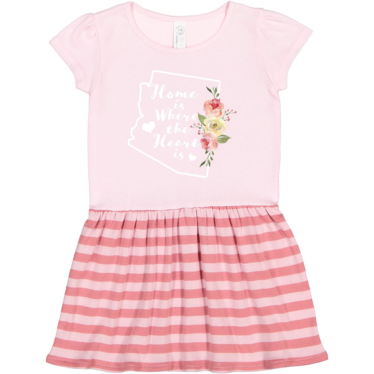 Inktastic Arizona Home is Where The Heart is Watercolor Print Toddler Dress - Perfect for Family Photos, Birthday Parties & Casual Outings