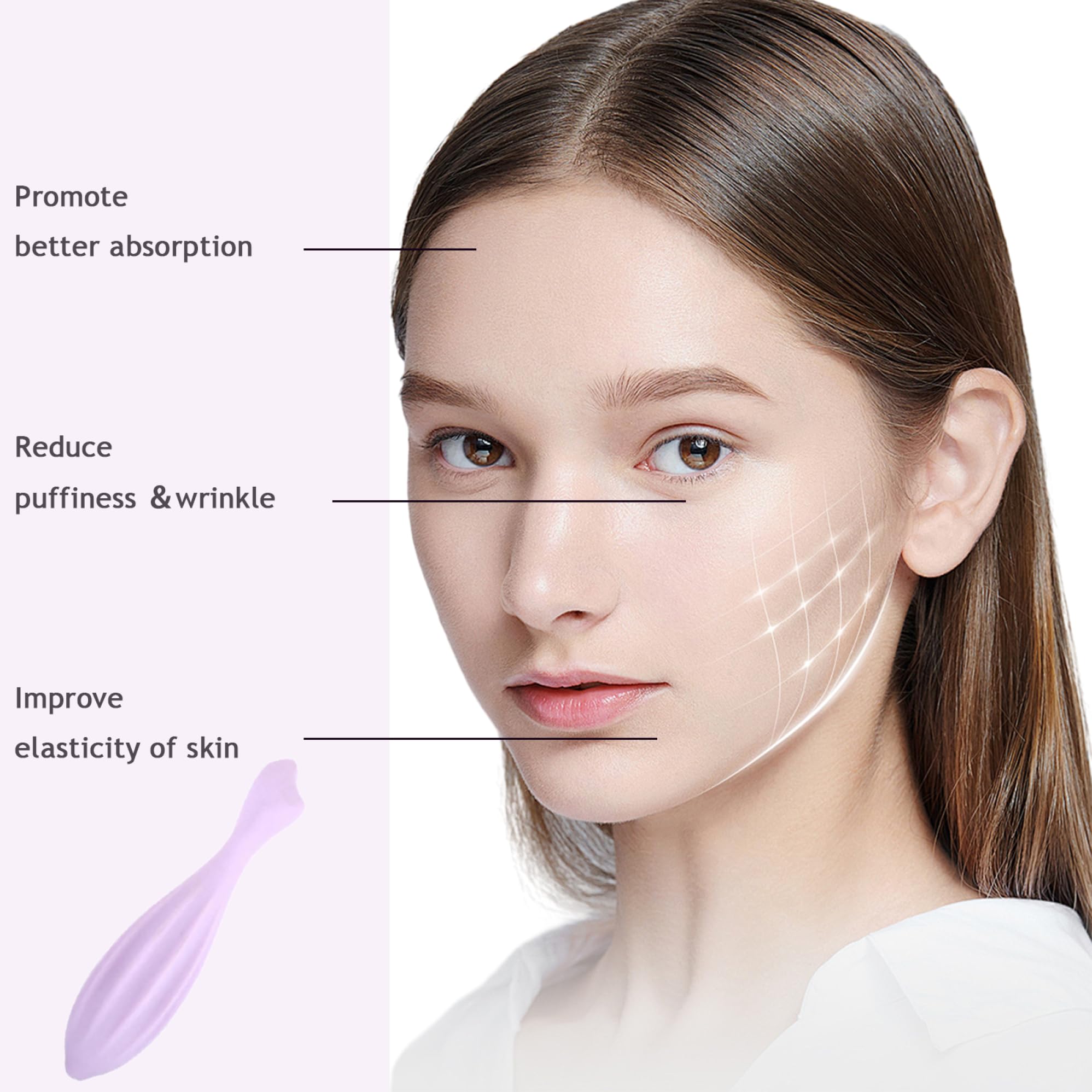 **Silicone Face Roller for Skin Care - Flexible & Soft Facial Massager for Women | Portable Eye & Face Massage Tool | Washable, Pointed Gua Sha for Moisturizing | Perfect Gift for Skincare Enthusiasts | Use for Relaxation, Anti-Aging & Glowing Skin**