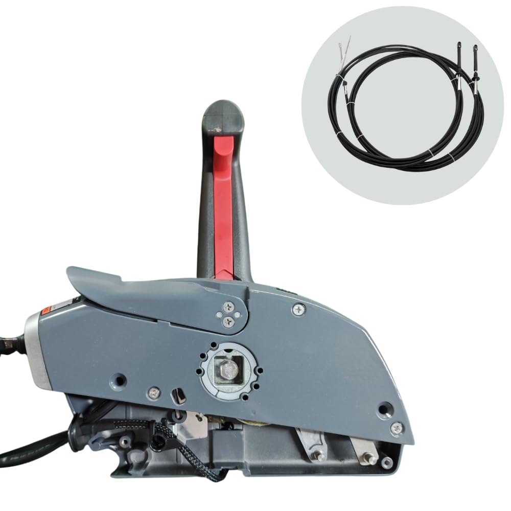 Evinrude Johnson Side Mount Remote Control Box 5006180 - Outboard Throttle Control with Ignition Switch & Key (Push to Open) - Perfect for Marine Boating & Fishing Boats
