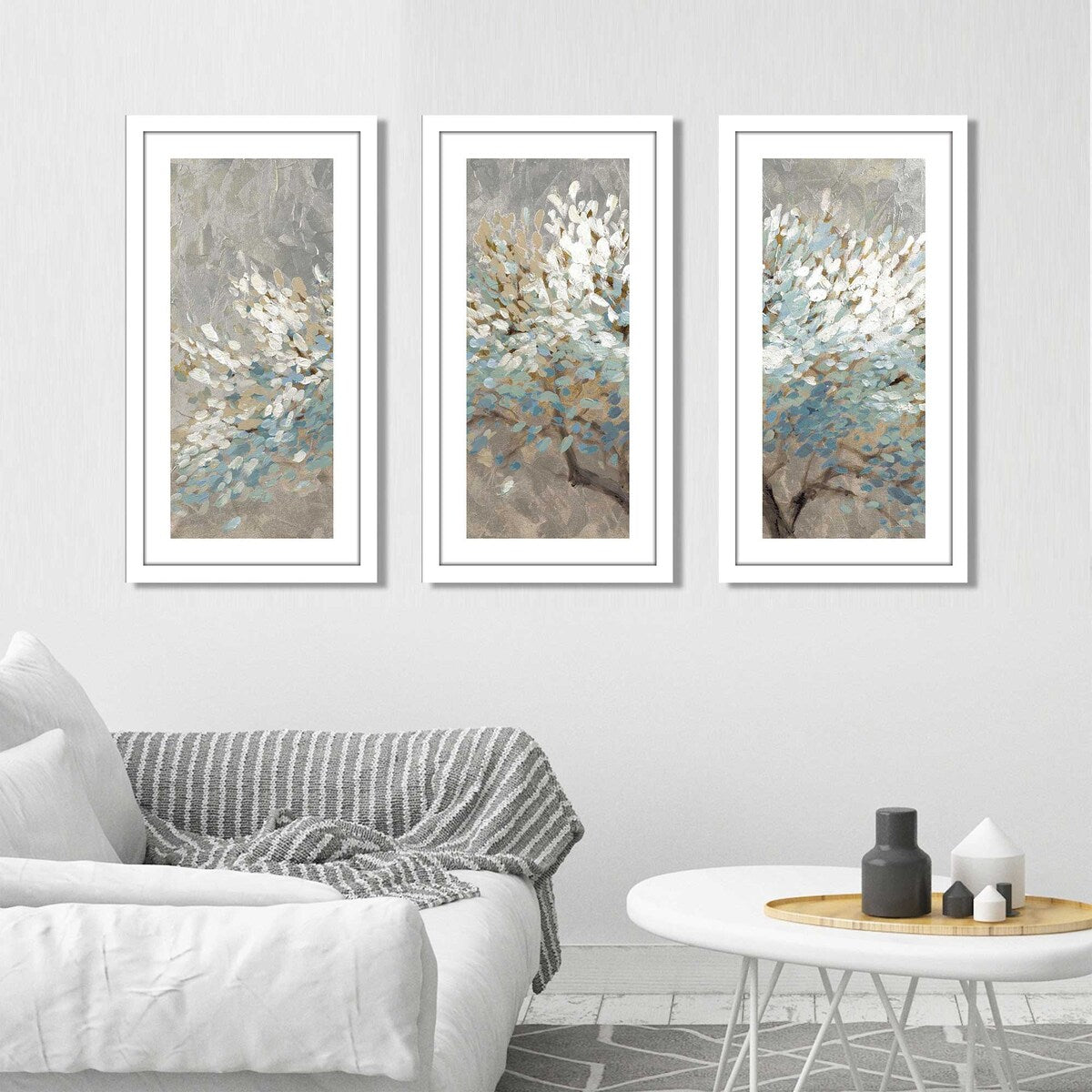 A Thousand White Lifetimes - 3 Piece Canvas Wall Art Set, Printed on Premium White Aluminum Panels | Perfect for Living Room, Bedroom & Office Decor