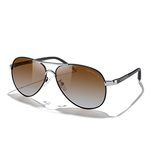 Black Frame/Silver Bridge/Brown Gradient Lens