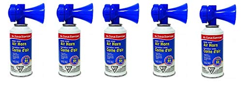 SeaSense Air Horn 5-Pack - Loud Safety Horn for Boats, Emergency Signaling, Sporting Events & Outdoor Activities