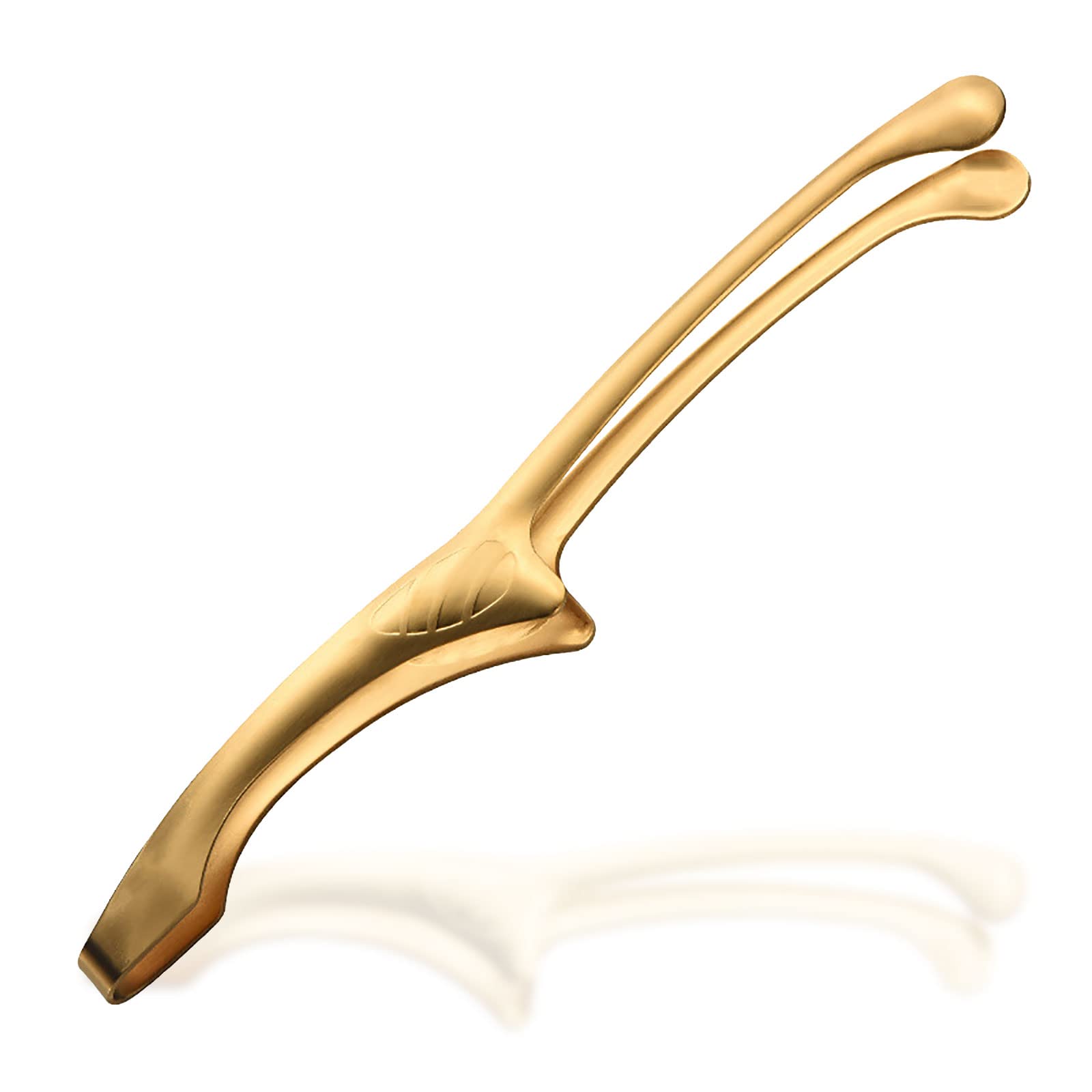 Premium Stainless Steel Grill Tongs - 12 Inch Self-Standing Kitchen Tongs for Cooking, BBQ, Salad, Buffet & Camping - Perfect for Korean & Japanese Barbecue, Oven Use & Serving - Pack of 1 (Gold)