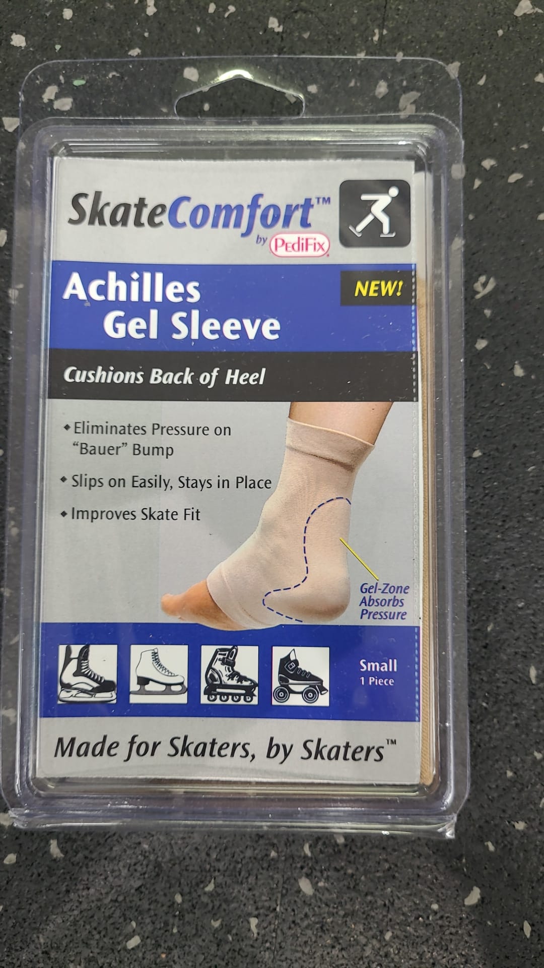 SKATE COMFORT Achilles Gel Sleeve - Protective Support for Skateboarding & Sports Injuries - Perfect for Ankle Pain Relief & Tendonitis
