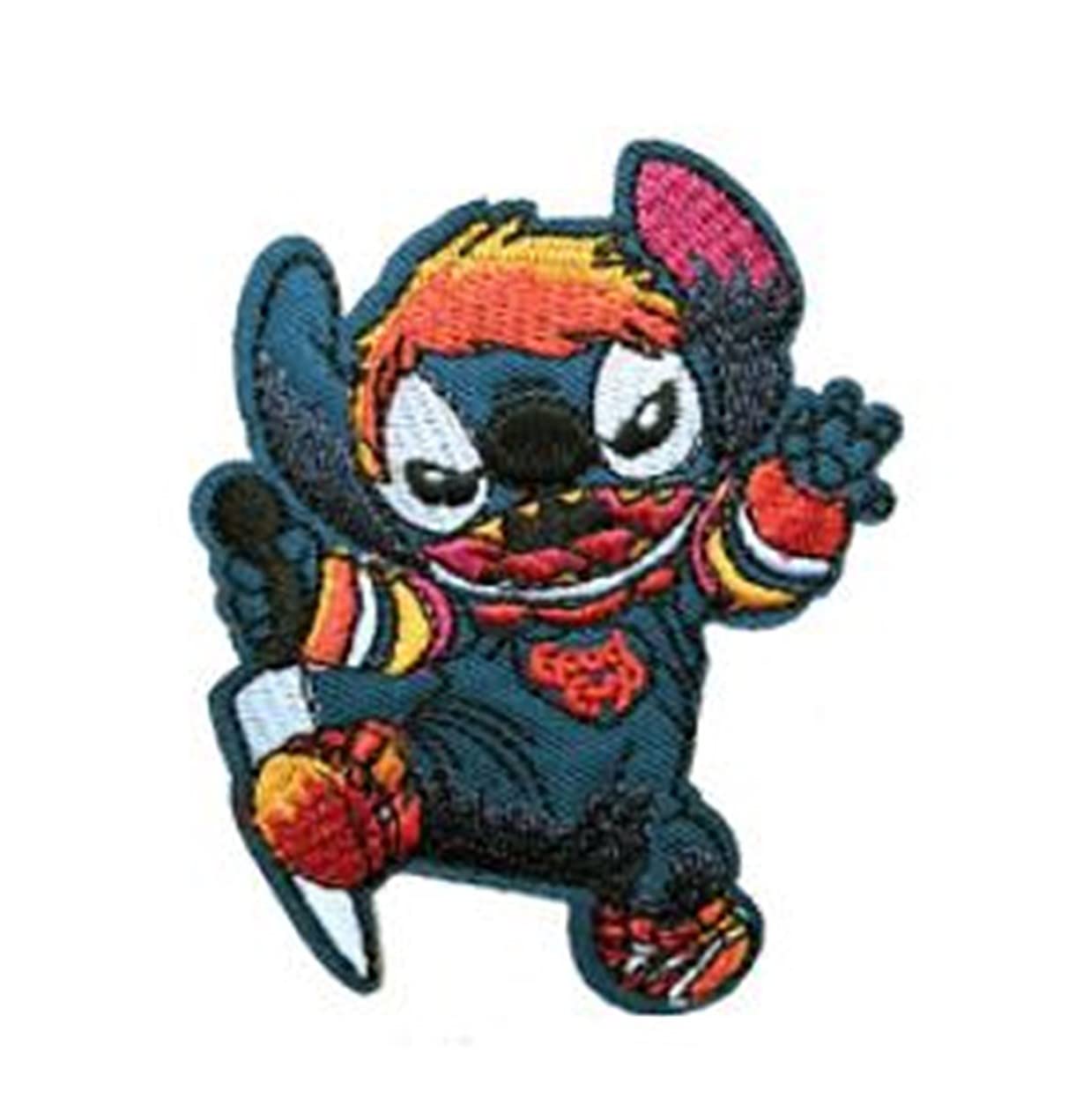 Horror Chucky Doll Stitch Crossover Embroidered Iron-On Patch (3.25