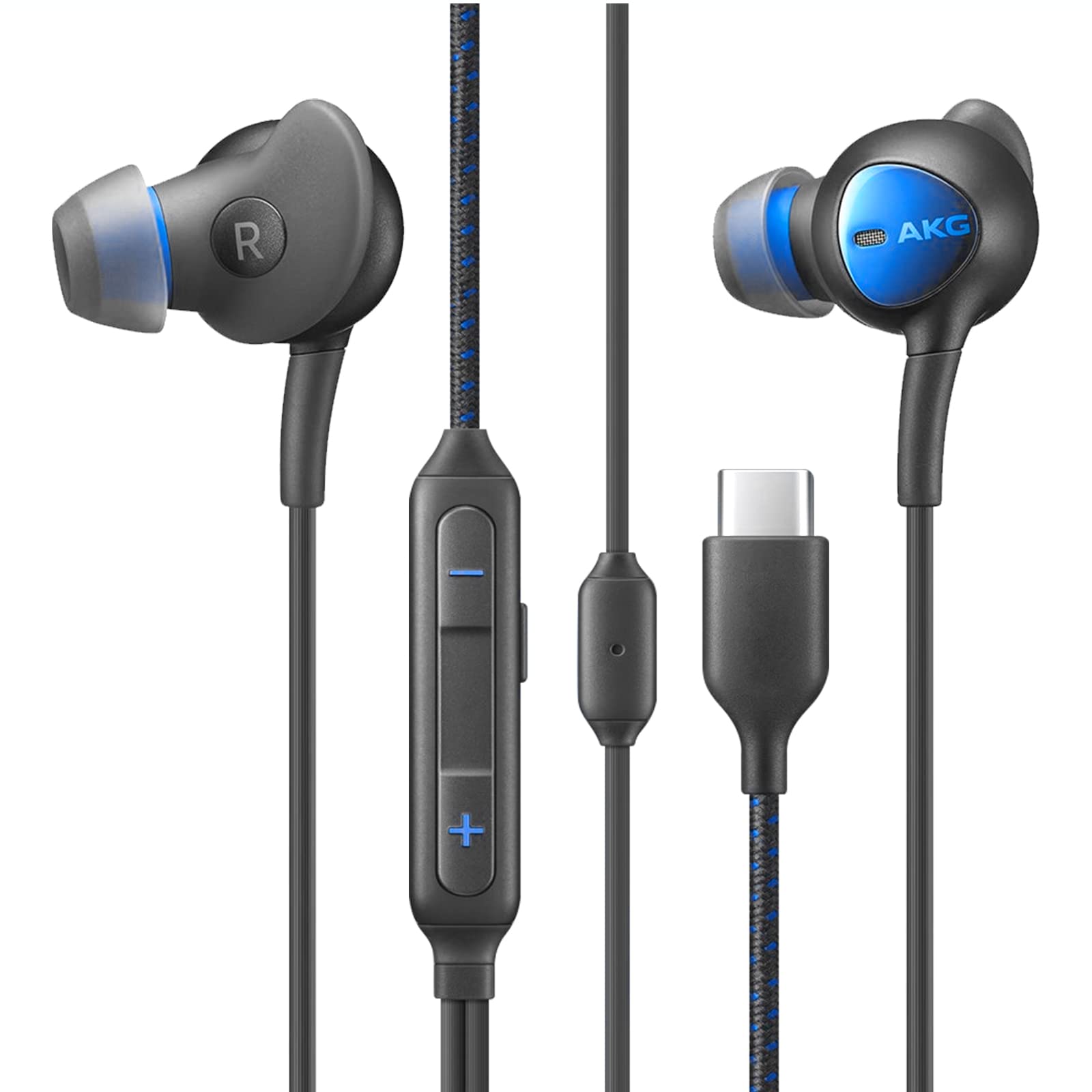 UrbanX M230 USB C Headphones - Hi-Fi Digital DAC Stereo Earbuds with Noise Isolation, Built-in Mic & Remote Control for Samsung Galaxy S20 FE 5G - Perfect for Commuting, Gaming & Work Calls