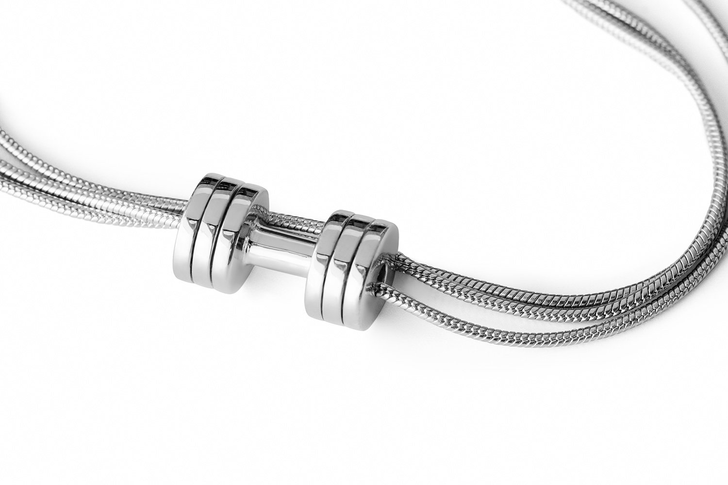 Sterling Silver Dumbbell Necklace for Women - Gym Jewelry for Fitness Lovers - Perfect for Workouts, Gym Sessions & Everyday Wear