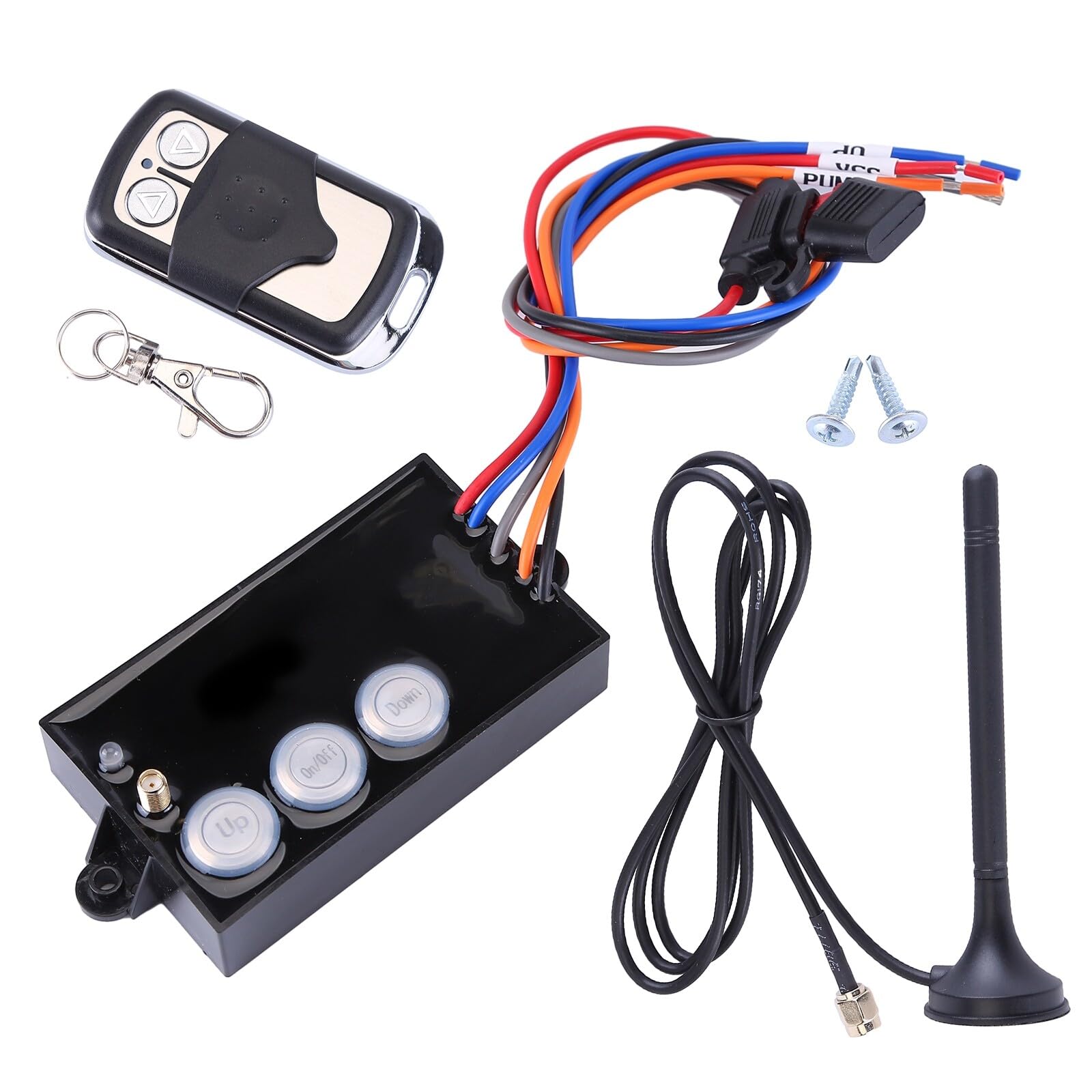 G3-H01 Wireless Remote Control System for 12V Hydraulic Dump Trailer & Winch - Heavy Duty Lift Kit for Construction, Farming & Towing Applications