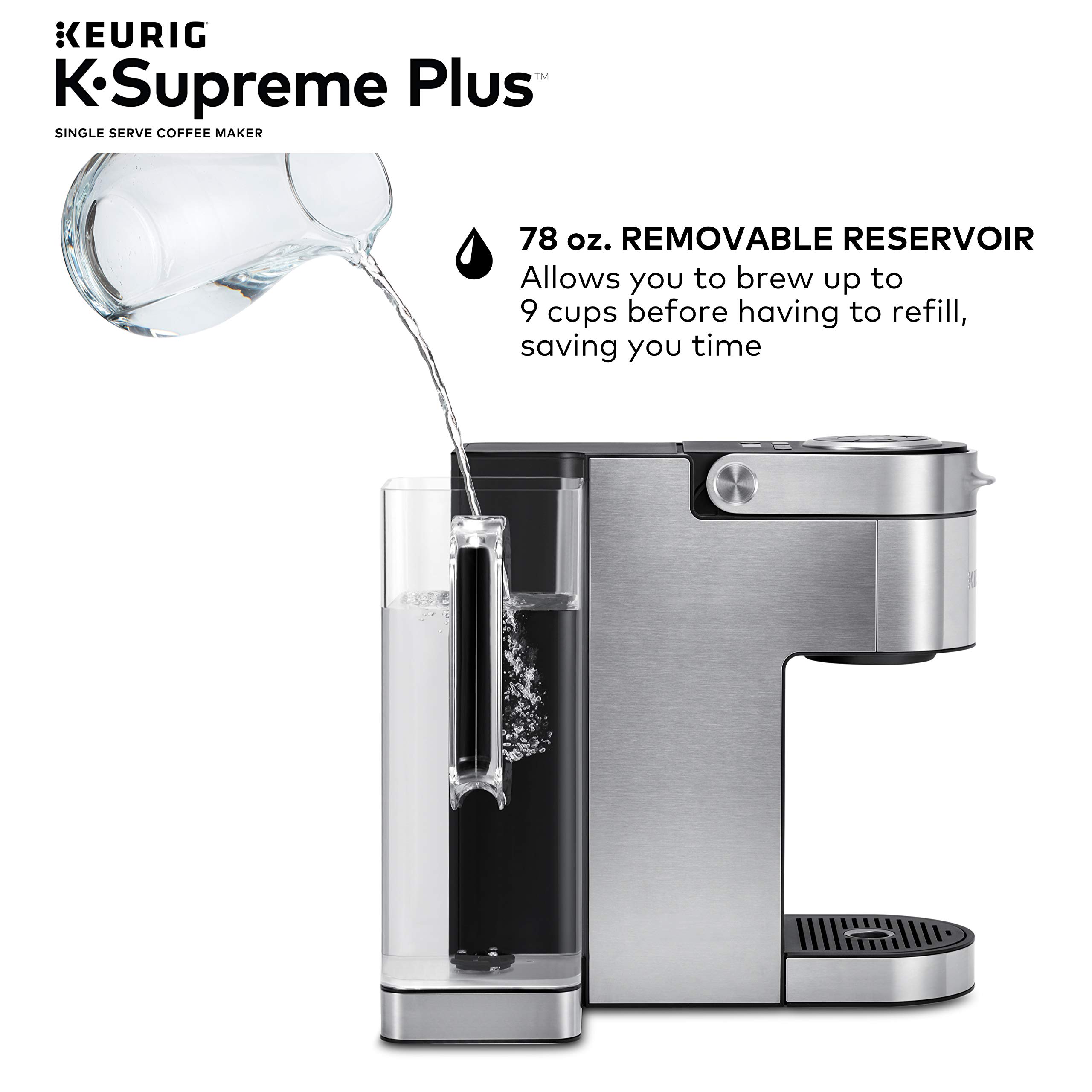 Keurig K-Supreme Plus Single Serve Coffee Maker with 40 K-Cup Pods - Caribou Coffee Favorites Variety Pack for Home & Office Use - Fast Brewing, Multi-Stream Technology, 5 Cup Sizes
