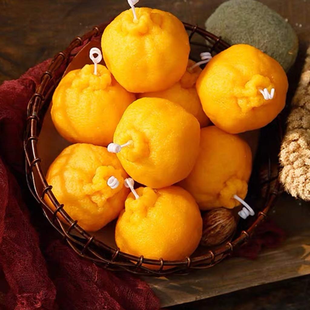 DIY Creative Orange Fruit Candle Silicone Mold - Handmade Fruit Shaped Mousse Baking Molds for Candle Making, Plaster, Cake & Soap Molds - Perfect for Home Decor, Wedding Favors & Craft Projects