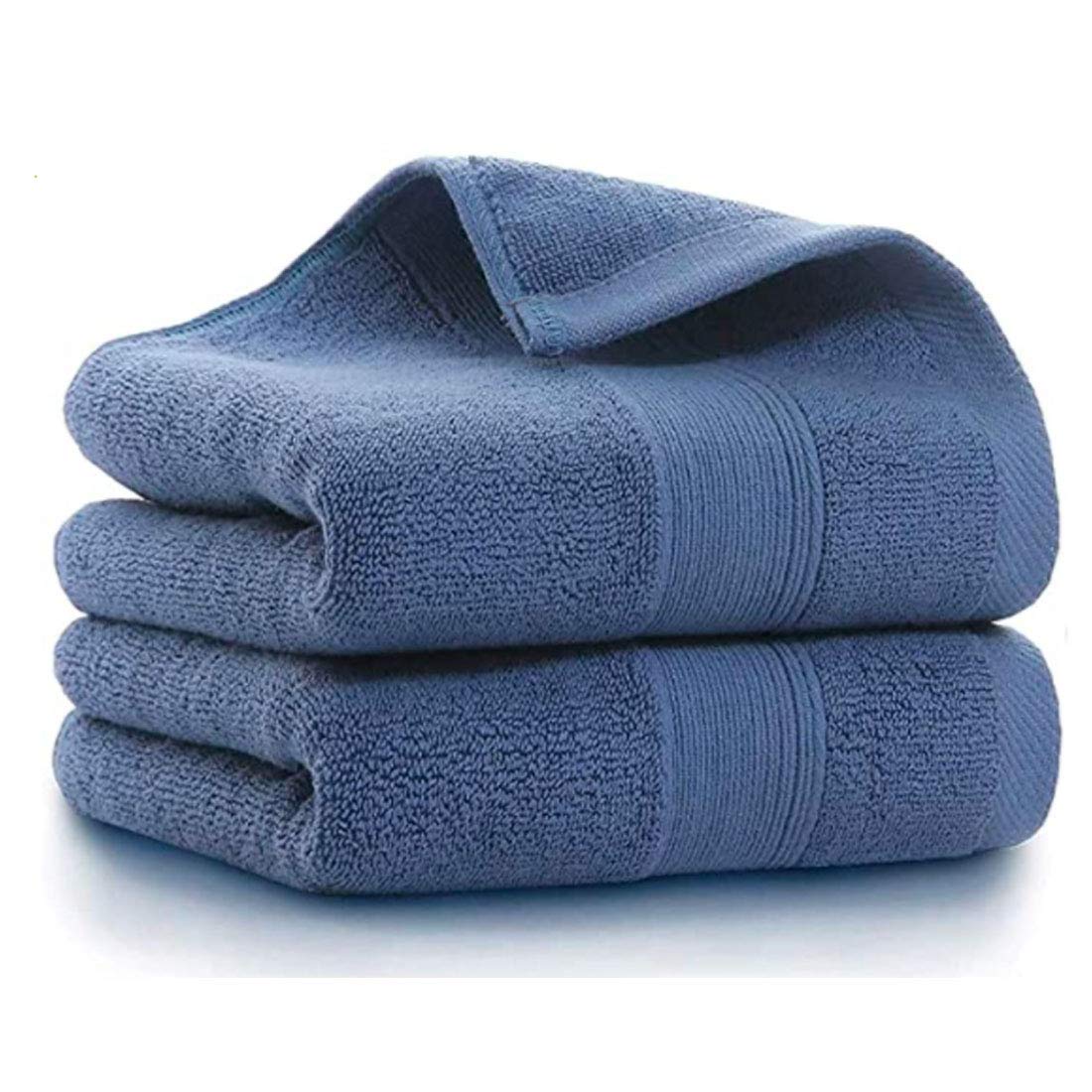 Premium Soft Cotton Bath Hand Towels (14x30 Inch) - Ultra Absorbent Quick-Dry Towels for Bathroom, Face, Gym & Spa - 2 Pack Navy Blue - Perfect for Guest Bathrooms, Yoga Studios & Luxury Hotels