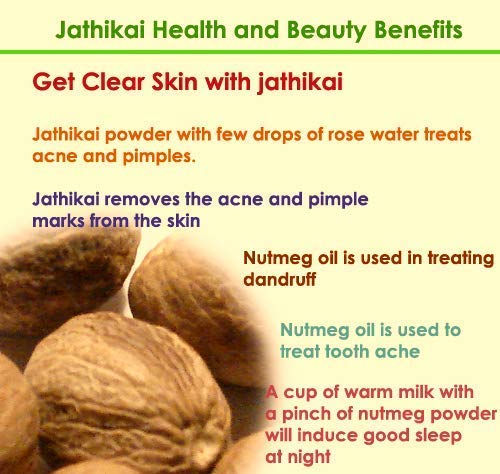 Organic Jathikai Powder (Nutmeg Powder) 201g - Pure Jaifal, Jathikka, Jajikaya for Hair & Face Care - Natural Herbal Remedy for Skin & Scalp Health - Pack of 1 - Perfect for DIY Beauty Treatments & Ayurvedic Recipes