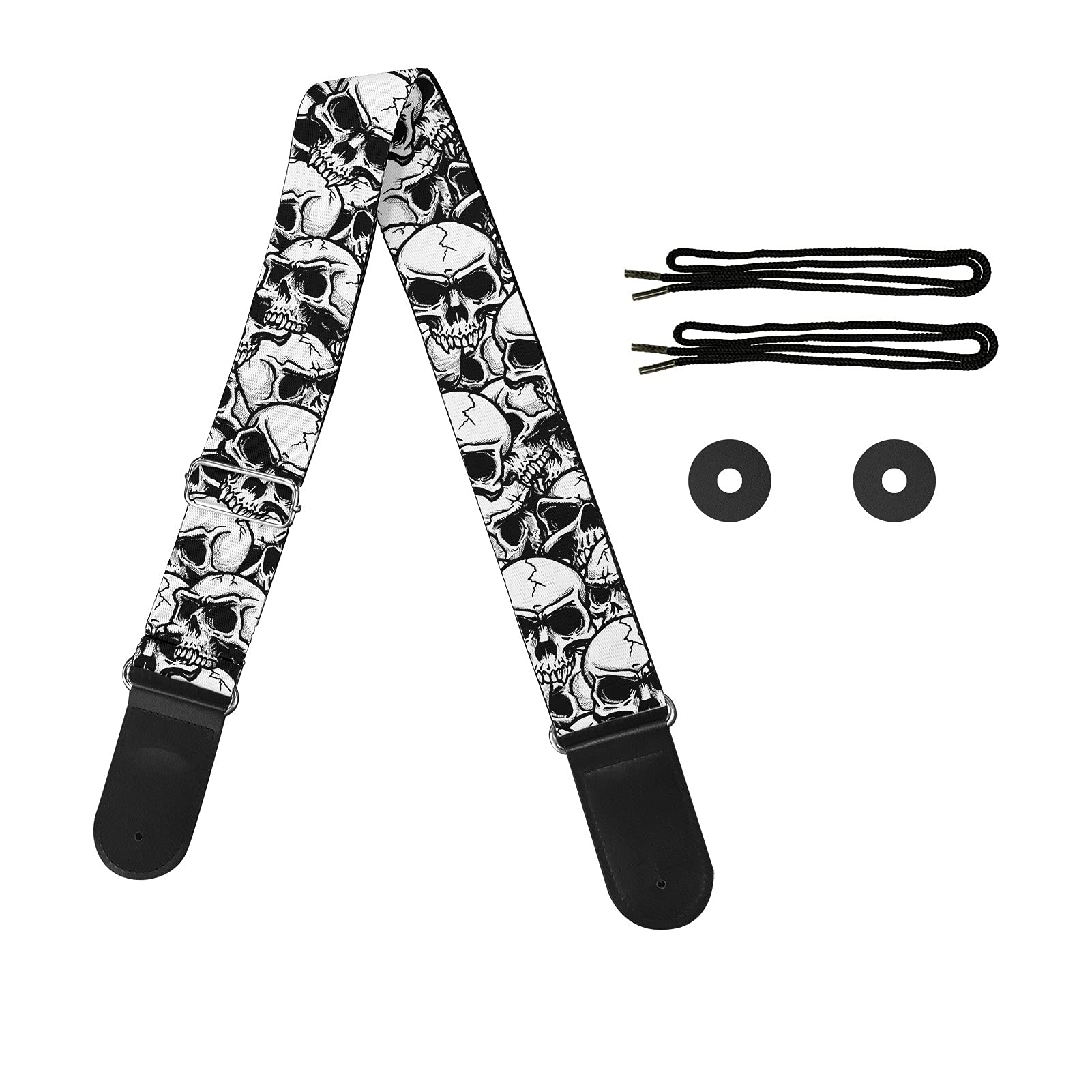 Jeiento Guitar Strap with Pad & Strap Locks - Comfortable Adjustable Shoulder Strap for Acoustic Guitar & Bass - Perfect for Live Performances, Studio Sessions & Practice