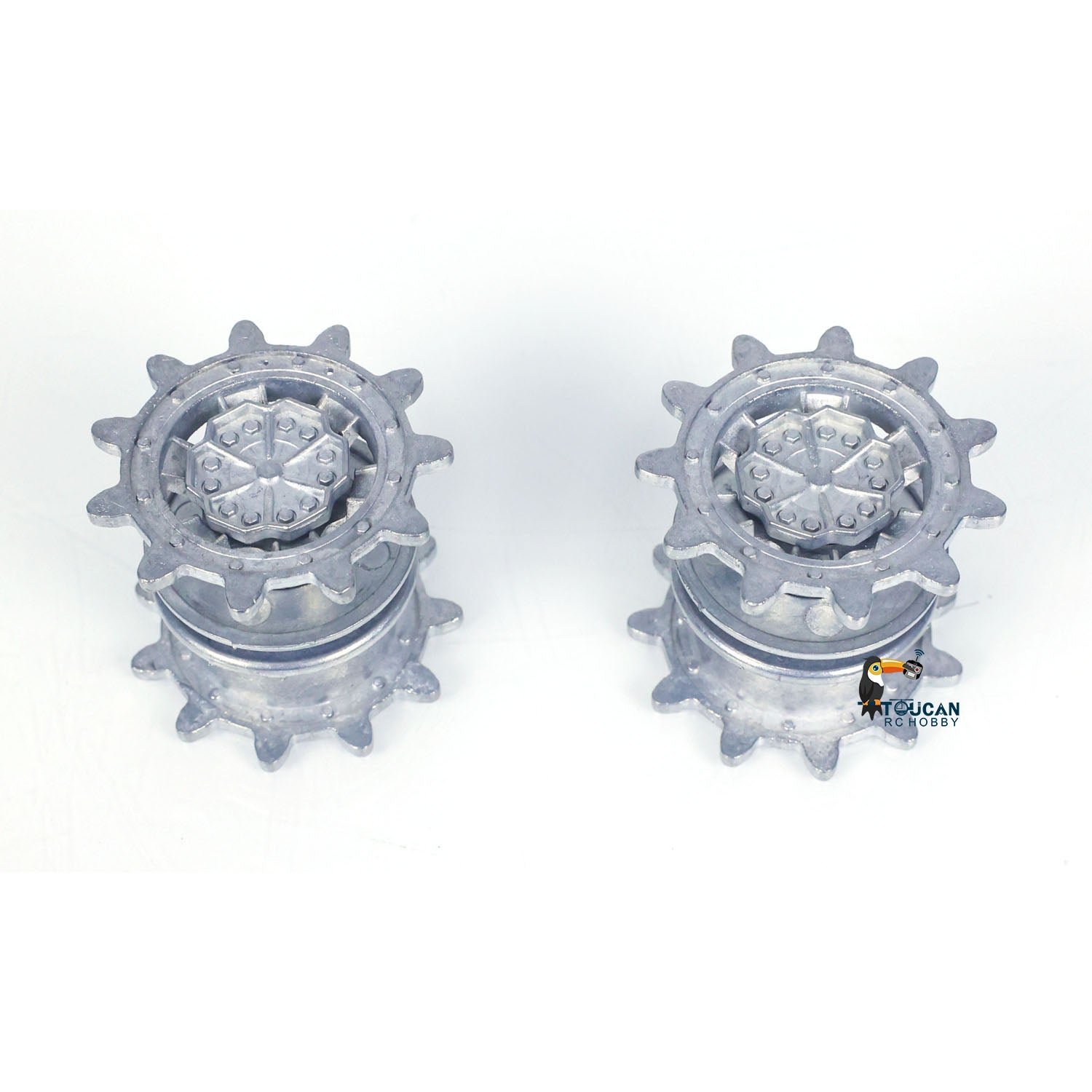 Heng Long 1/16 RC Tank Parts - Metal Idler Road Wheels, Return Rollers & Driving Wheel for Leopard 2 A6 3889 Military Armored Vehicle Toy - Perfect for RC Tank Upgrades, Maintenance & Battle Simulation