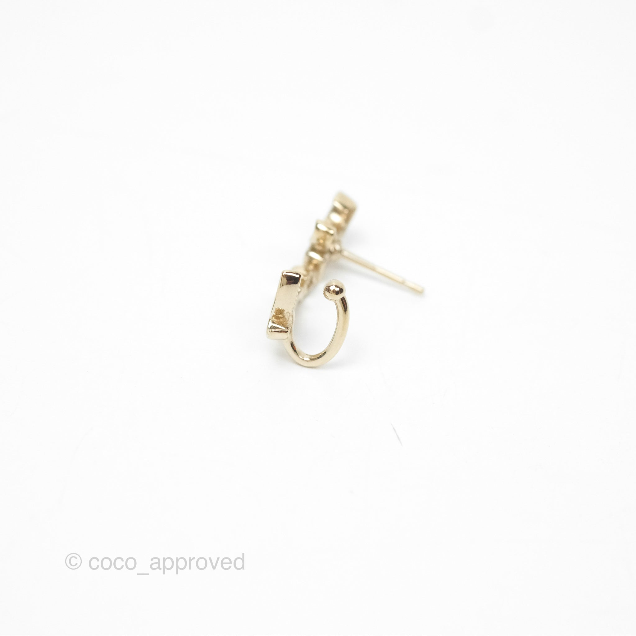 Chanel CC Coco Crystal Earrings - Gold Tone Clip-On Earrings for Women | Perfect for Parties, Weddings & Special Occasions