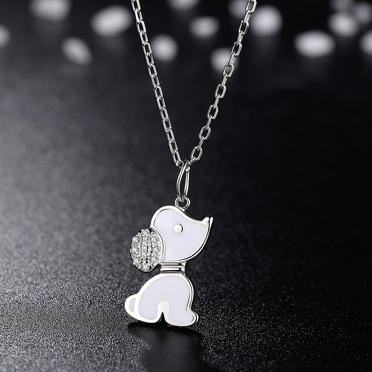 VIKI LYNN 925 Sterling Silver Beagle Dog Necklace - Elegant Puppy Pendant Gift for Dog Lovers | Perfect for Pet Memorials, Birthdays & Special Occasions
