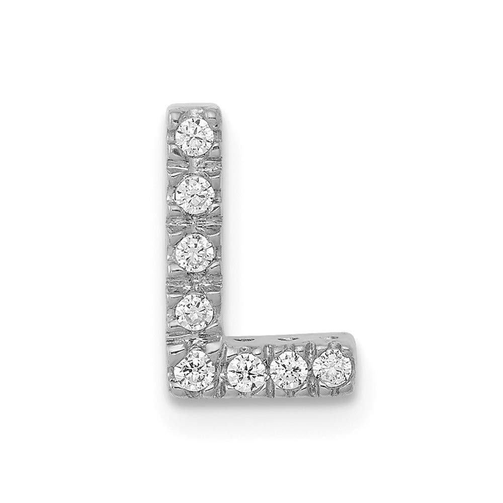 14K White Gold Personalized Diamond Initial Charm Pendant Necklace - Custom Monogram Letter Jewelry Gift for Women (Choose A-Z) | Elegant Everyday Wear, Birthday & Anniversary Present