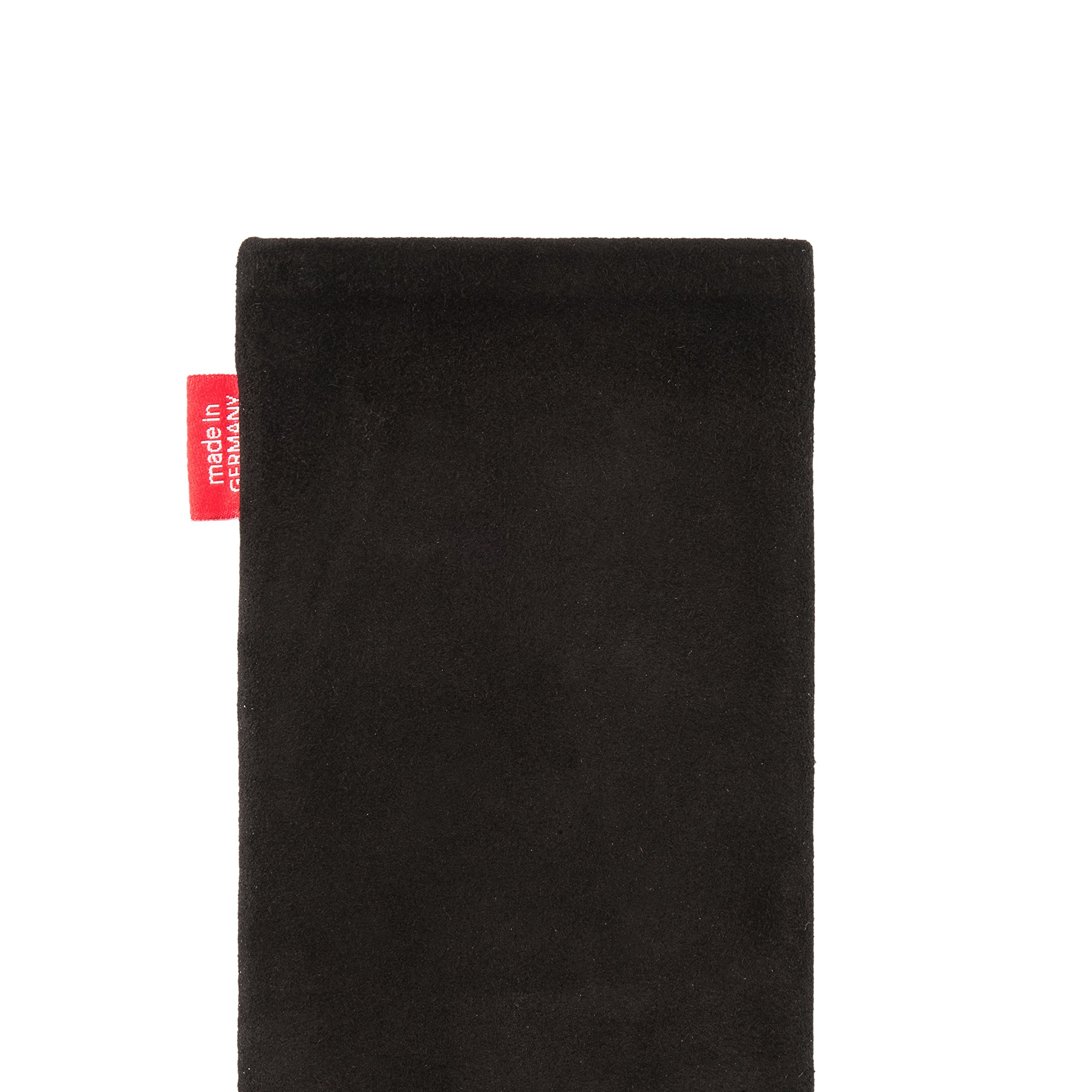 Premium Genuine Nappa Leather Case for Wiko Y81 - Custom Fit Black Sleeve Cover with Microfiber Lining | German Craftsmanship | Perfect for Daily Protection & Screen Cleaning