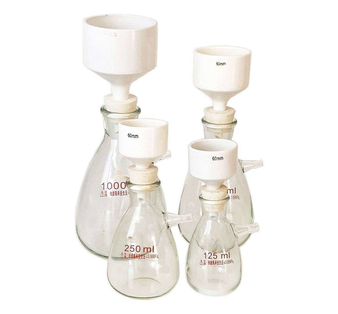 15000ml Heavy Wall Vacuum Filtration Kit with 250mm Porcelain Buchner Funnel - 0.06Mp Suction Filter Flask for Chemistry Lab, Home Brewing & Scientific Experiments