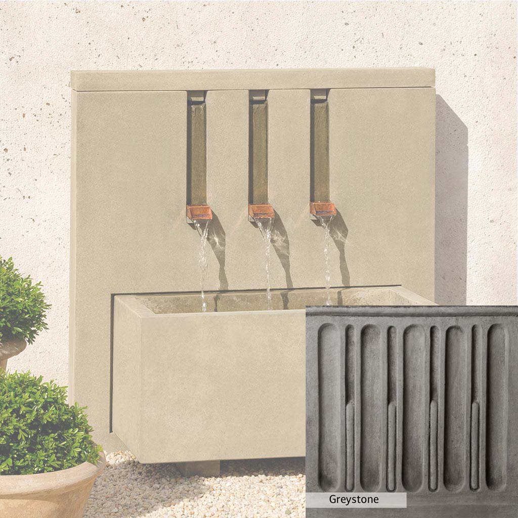 Campania International Mondrian Fountain - Modern Outdoor Garden Water Feature for Patio, Yard, and Landscape Decor