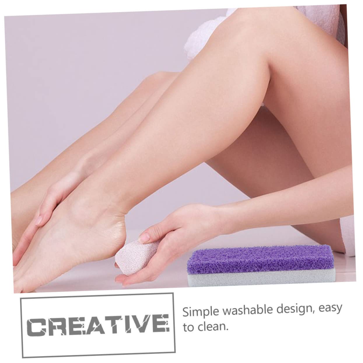 FRCOLOR 6-Piece Pedicure Sponge Set - Foot Massage File, Callus Remover & Heel Scrubber for Soft Smooth Feet - Perfect for At-Home Pedicures, Foot Care & Nail Salon Use