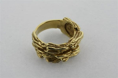 Handmade Paperbark Brass Ring – Unique Nature-Inspired Jewelry for Women – Perfect for Boho, Wedding & Everyday Wear
