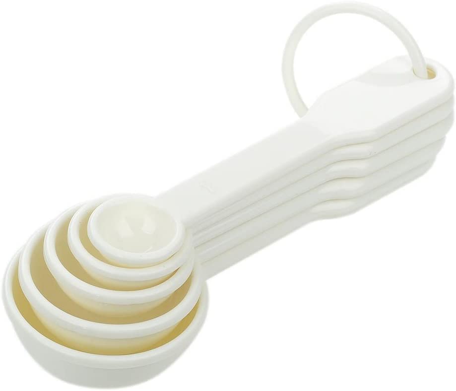 Premium 5-Piece Resin Measuring Spoons Set - Accurate for Dry & Liquid Ingredients (Oil, Water, Vinegar, Sauces, Sugar, Honey) - Perfect for Baking, Cooking & Meal Prep