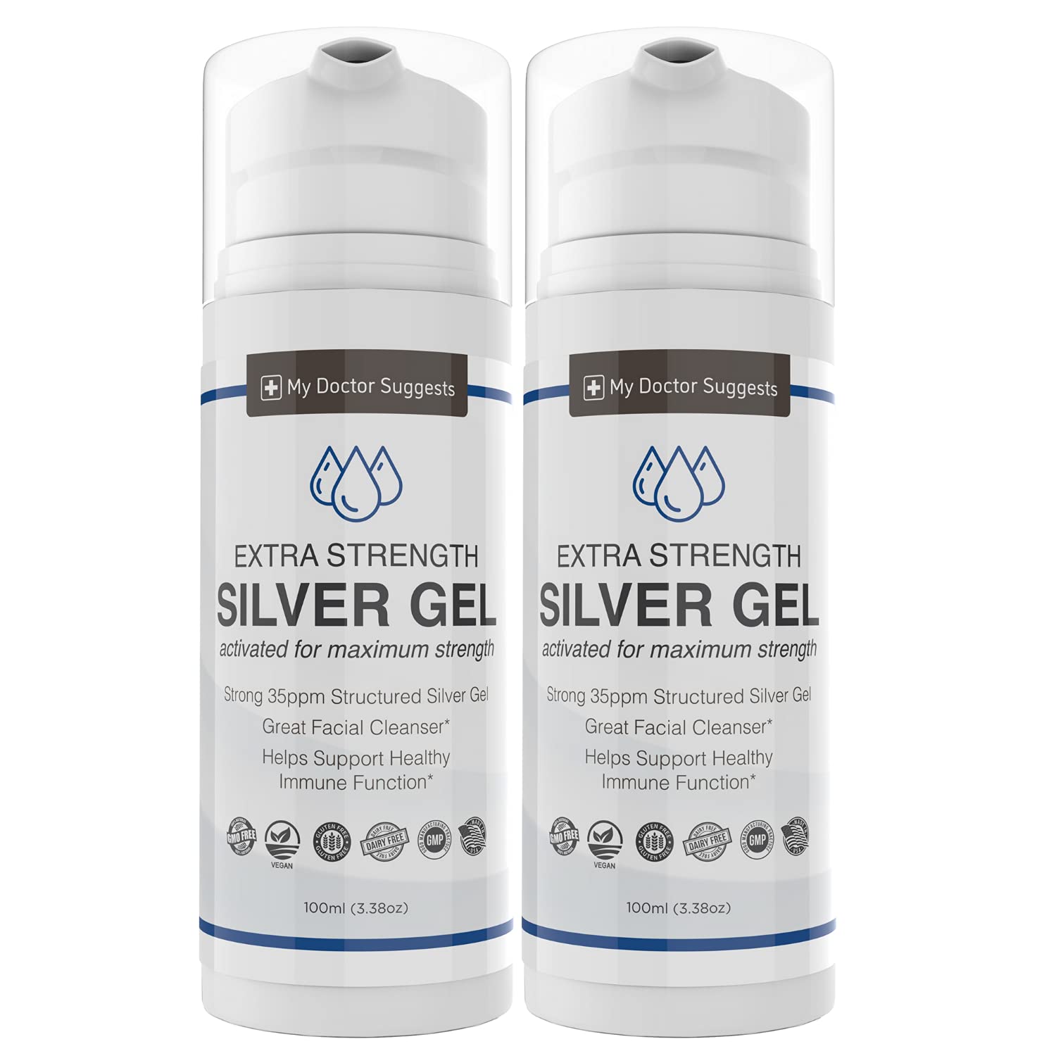 Extra Strength Silver Gel - 35ppm Colloidal Silver Gel for Skin Care, Wound Healing & Immune Support | Therapeutic Grade Topical Solution for Cuts, Burns & Skin Irritations