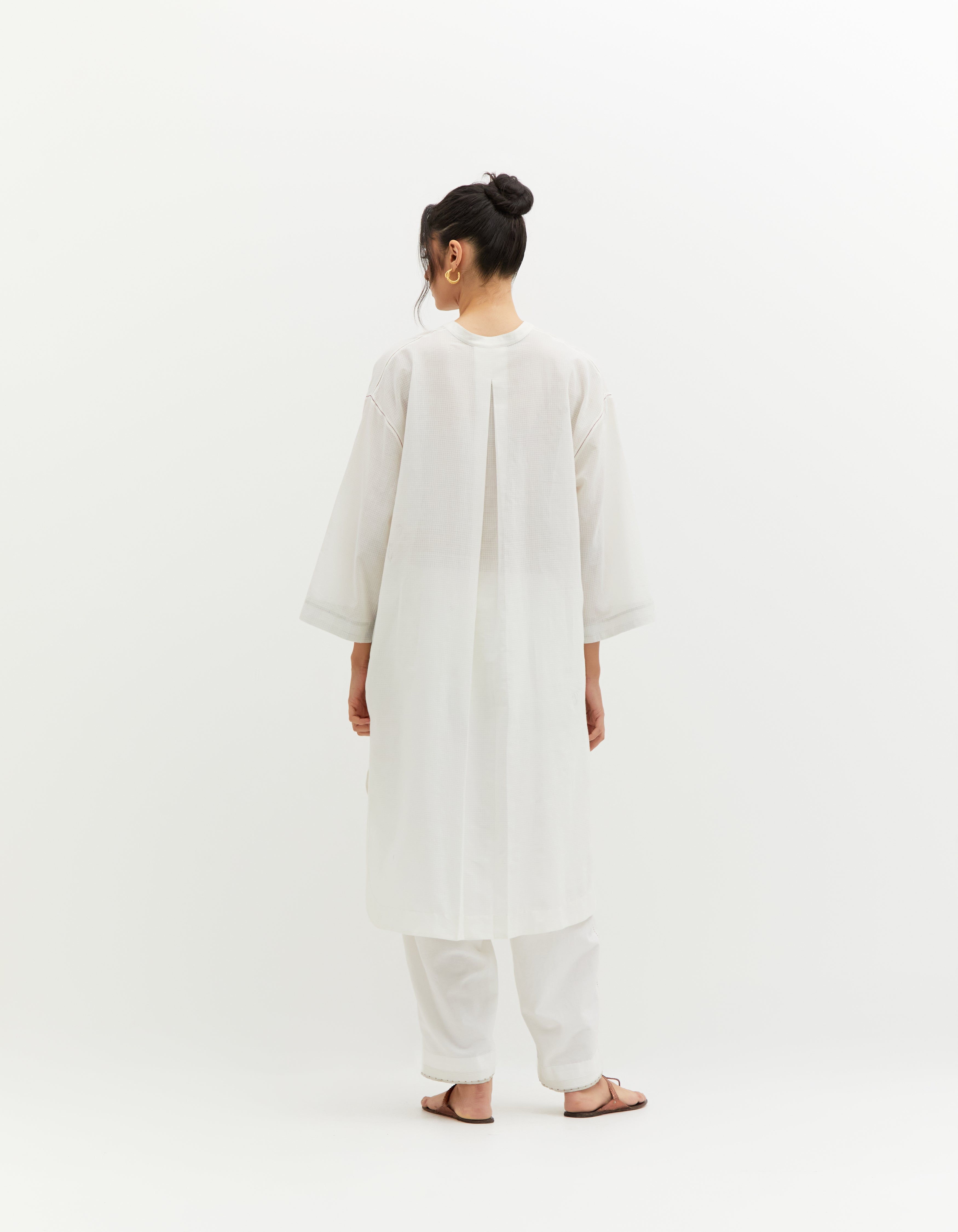 Handwoven Cotton SD Aisha Salwar in White - Perfect for Traditional Outfits, Festivals & Special Occasions
