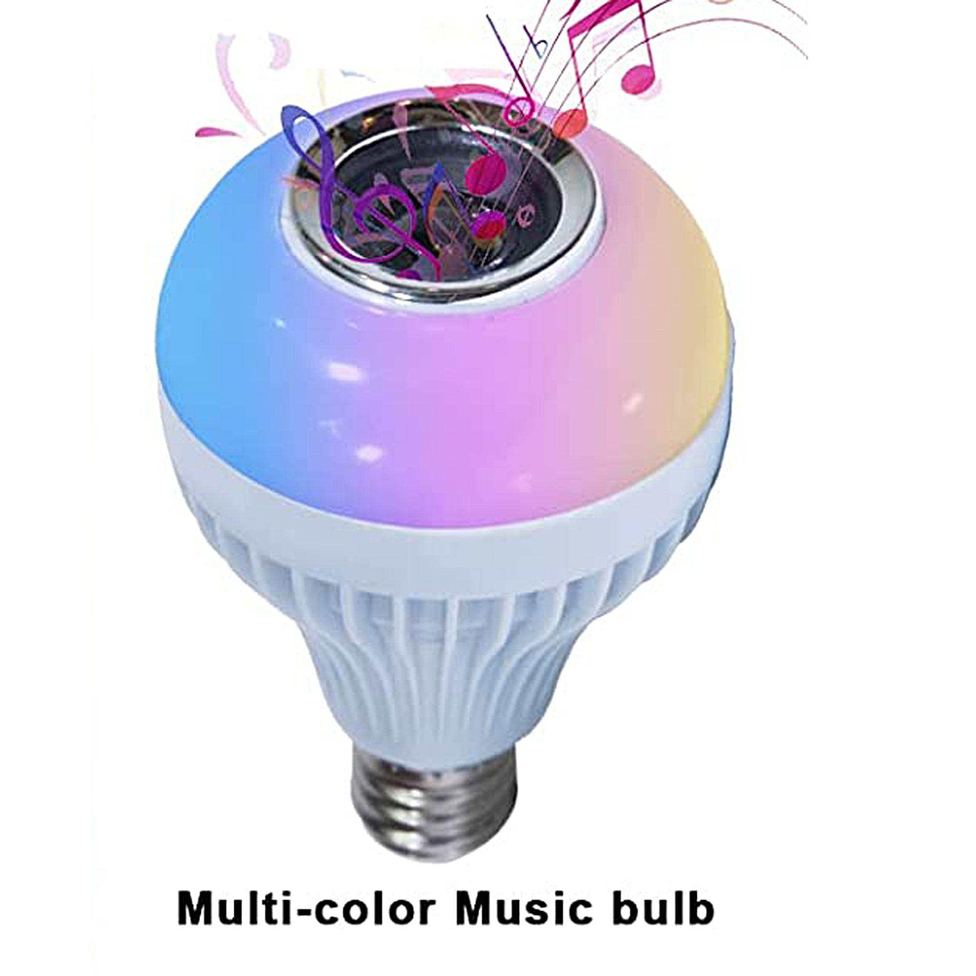 Smart LED Light Bulb with Bluetooth Speaker - E26 Base, Wireless RGB Color Changing Bulb, Remote Control - Perfect for Home Parties, Bedroom Ambiance & Outdoor Gatherings