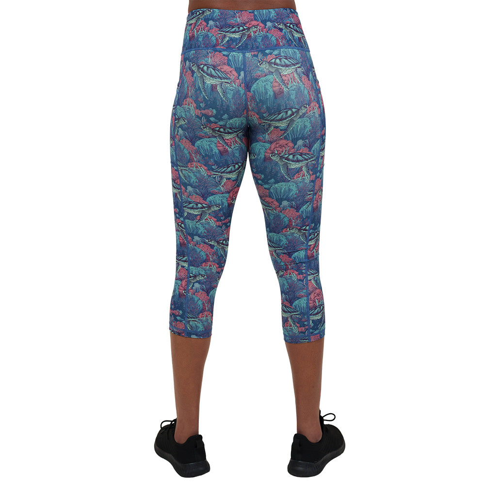 Turtley Obsessed Women's High-Waisted Yoga Leggings - Soft Stretchy Workout Pants for Running, Gym & Lounge