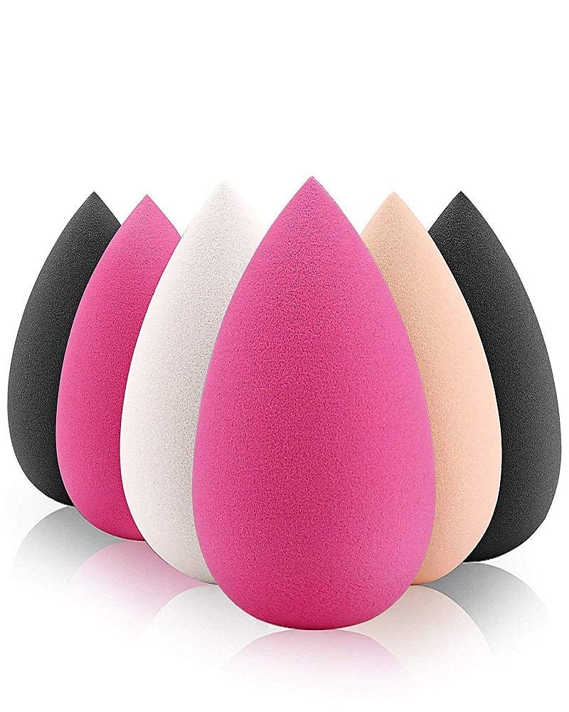 Premium Makeup Sponge Set of 6 - Soft Beauty Blender Puff for Flawless Foundation Application (Colors May Vary) | Ideal for Liquid, Cream & Powder Makeup | Home & Professional Use